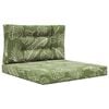 vidaXL Sofakissen f&uuml;r drau&szlig;en Polyester Blattdesign 80 x 80 x 8 cm