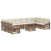 vidaXL Gartensofa-set 11 pcs Beige Poly-Rattan