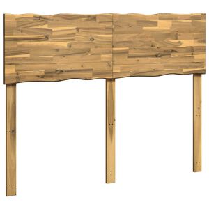 vidaXL Kopfteil mit Live Edge ROSTOCK Wei&szlig; gewaschen 150 cm