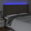 vidaXL LED Kopfteil Taupe 183x16x118/128 cm Stoff