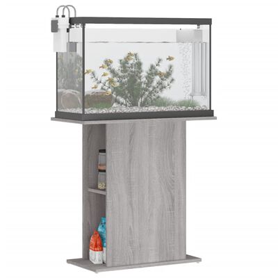 vidaXL Aquariumständer Grau Sonoma 75x36x72,5 cm Holzwerkstoff