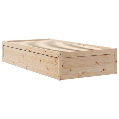 vidaXL Massivholzbett ohne Matratze 90x190 cm Kiefernholz