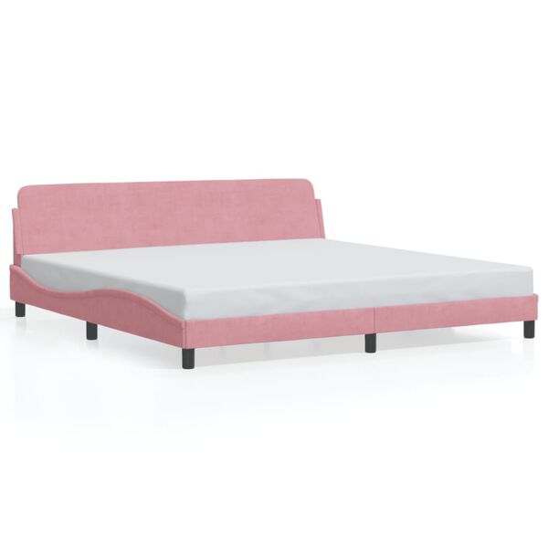 vidaXL Bettgestell "Dover" Rosa 200x200 cm Samt