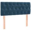 vidaXL Boxspringbett mit Matratze & LED Dunkelblau 120x190 cm Samt