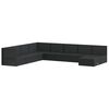 vidaXL 9-tlg. Garten-Lounge-Set mit Kissen Schwarz Poly Rattan
