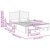 vidaXL Bettrahmen Graues Sonoma 140 x 190 cm Holzwerkstoff