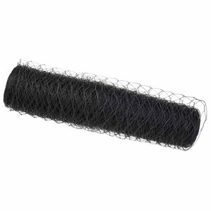 vidaXL Hexagonzaun Grau 0,8 x 100 m PVC