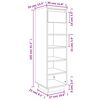 vidaXL Schuhregal Honigbraun 30x34x105 cm Massivholz Kiefer