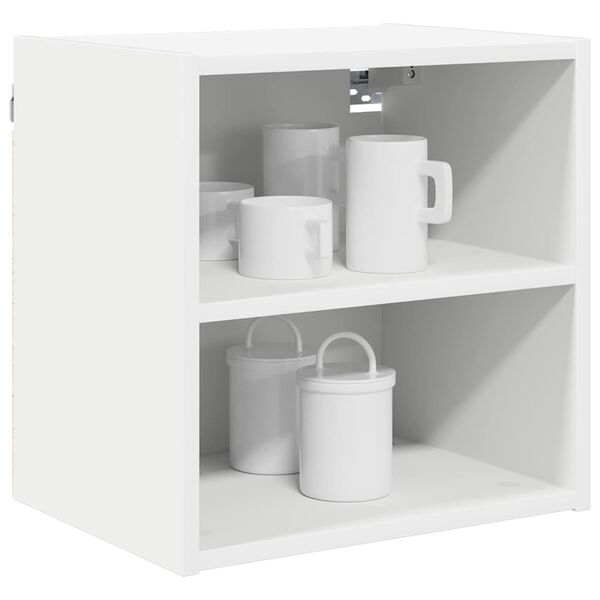 vidaXL H&auml;ngeschrank mit Speicher Wei&szlig; 40 x 29,5 x 40 cm Holzwerkstoff