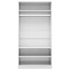 vidaXL Kleiderschrank Hochglanz-Wei&szlig; 100x50x200 cm Holzwerkstoff