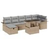 vidaXL Gartensofa-set 8 stk. Beige Poly-Rattan