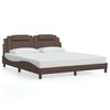 vidaXL Bettgestell "Viana" mit LED ohne Matratze Braun 180x200 cm