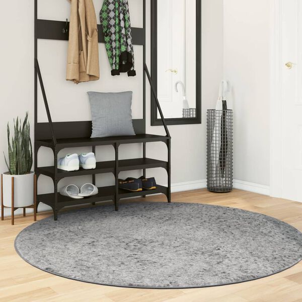 vidaXL Shaggy-Teppich PAMPLONA Hochflor Modern Grau &Oslash; 160 cm