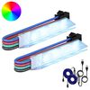vidaXL LED Streifen mit LED-Lichtleisten 2 pcs Schwarz und Wei&szlig; 150 cm