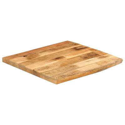 vidaXL Tischplatte 80x80x2,5 cm Baumkante Massivholz Raues Mangoholz