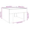 vidaXL Couchtisch mit Infinity-LED Betongrau 50x50x30 cm