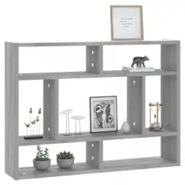 vidaXL Wandregal Grau Sonoma 75x16x55 cm Holzwerkstoff