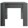vidaXL Esstisch Hochglanz-Grau 180x90x76 cm Holzwerkstoff