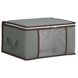 vidaXL Aufbewahrungsbox mit transparentem Seitenfenster Grau
