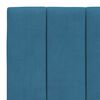 vidaXL Bettgestell mit LED ohne Matratze "Hanko" Blau 90x190 cm Samt