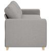 vidaXL | 3-Sitzer-Sofa | mit Kissen Wolkengrau Stoff