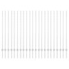 vidaXL Eingebetteter Zaunpfosten 22 stk. Silber 180 cm