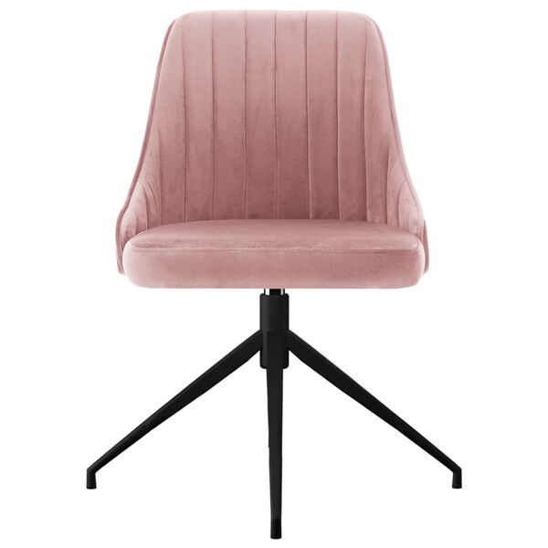 vidaXL Esszimmerst&uuml;hle 2 Stk. Rosa Samt
