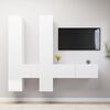 vidaXL 6-tlg. TV-Schrank-Set Wei&szlig; Holzwerkstoff