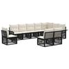 vidaXL Gartensofa-set 10 pcs Schwarz Poly-Rattan
