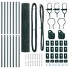 vidaXL Zaun mit Pfosten Gr&uuml;n 1,6 x 10 m Stahl und PVC