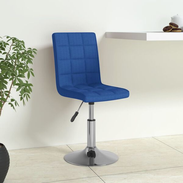 vidaXL Esszimmerstuhl Drehbar Blau Stoff