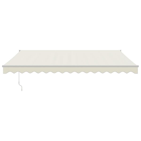 vidaXL Markise Einziehbar Creme 4x3 m Stoff und Aluminium