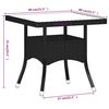 vidaXL 5-tlg. Garten-Essgruppe Poly Rattan und Hartglas Schwarz
