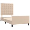vidaXL Bettgestell mit Kopfteil Cappuccino-Braun 100x200 cm Kunstleder