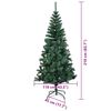 vidaXL K&uuml;nstlicher vorbeleuchteter Weihnachtsbaum Gr&uuml;n 210 cm