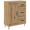 vidaXL Highboard 2 pcs Artisan-Eiche Ingenieurholz und Glas