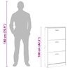 vidaXL Schuhschrank Wei&szlig; 59 x 17 x 108 cm Holzwerkstoff