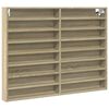 vidaXL Vitrinenschrank Sonoma-Eiche 100x8,5x75 cm Holzwerkstoff