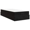 vidaXL Bettgestell mit Matratze mit Matratze 2 pcs Schwarz Samt