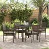 vidaXL Garten Essgruppe 5 pcs Braun Poly-Rattan