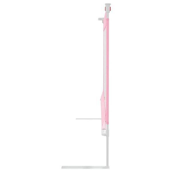 vidaXL Kleinkind-Bettschutzgitter Rosa 180x25 cm Stoff