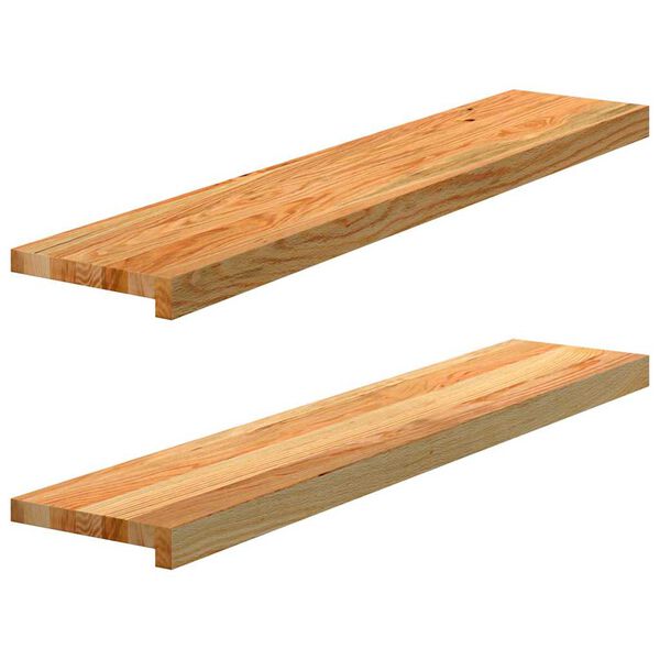 vidaXL Fensterb&auml;nke 2 Stk. Hellbraun 100x20x2 cm Massivholz Eiche
