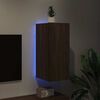 vidaXL TV-Wandschrank mit LED-Leuchten Braun Eichen-Optik 30,5x35x70cm