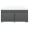 vidaXL Boxspringbett mit Matratze Dunkelgrau 160x200 cm Stoff
