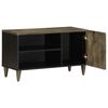 vidaXL TV-Schrank Hellgrau 80x31,5x46 cm Massivholz Mango
