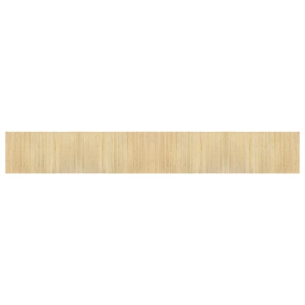 vidaXL Teppich Rechteckig Hell Natur 60x400 cm Bambus