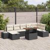 vidaXL Garten-Sofa-Set 8 pcs Schwarz Poly-Rattan