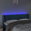 vidaXL LED Kopfteil Dunkelblau 163x16x78/88 cm Samt