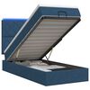 vidaXL Ottoman-Bett mit Matratze und LED Blau 100 x 200 cm Stoff