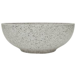 vidaXL Aufsatzwaschbecken Grau Rund &Oslash;41x14 cm Keramik